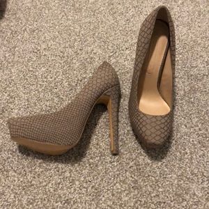 Never worn soft leather snake heels